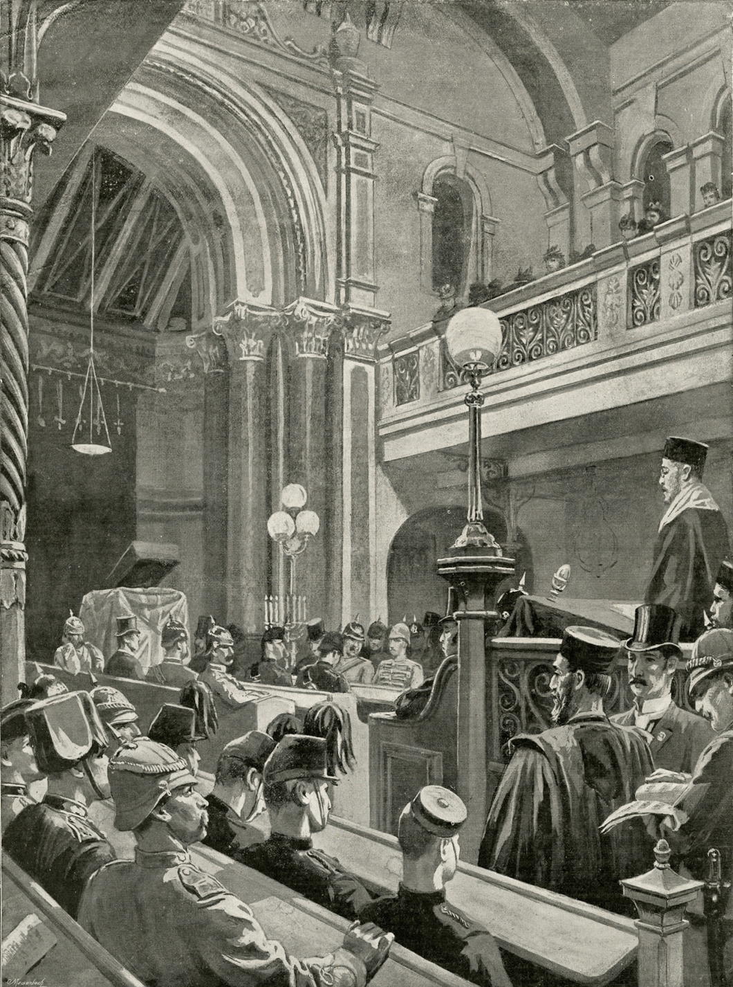 The first military Hannukah service in Britain, 1893